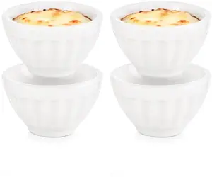 Excellent Houseware Porcelain Snack Bowls 6 cm, 40 ml, 4-Piece Set