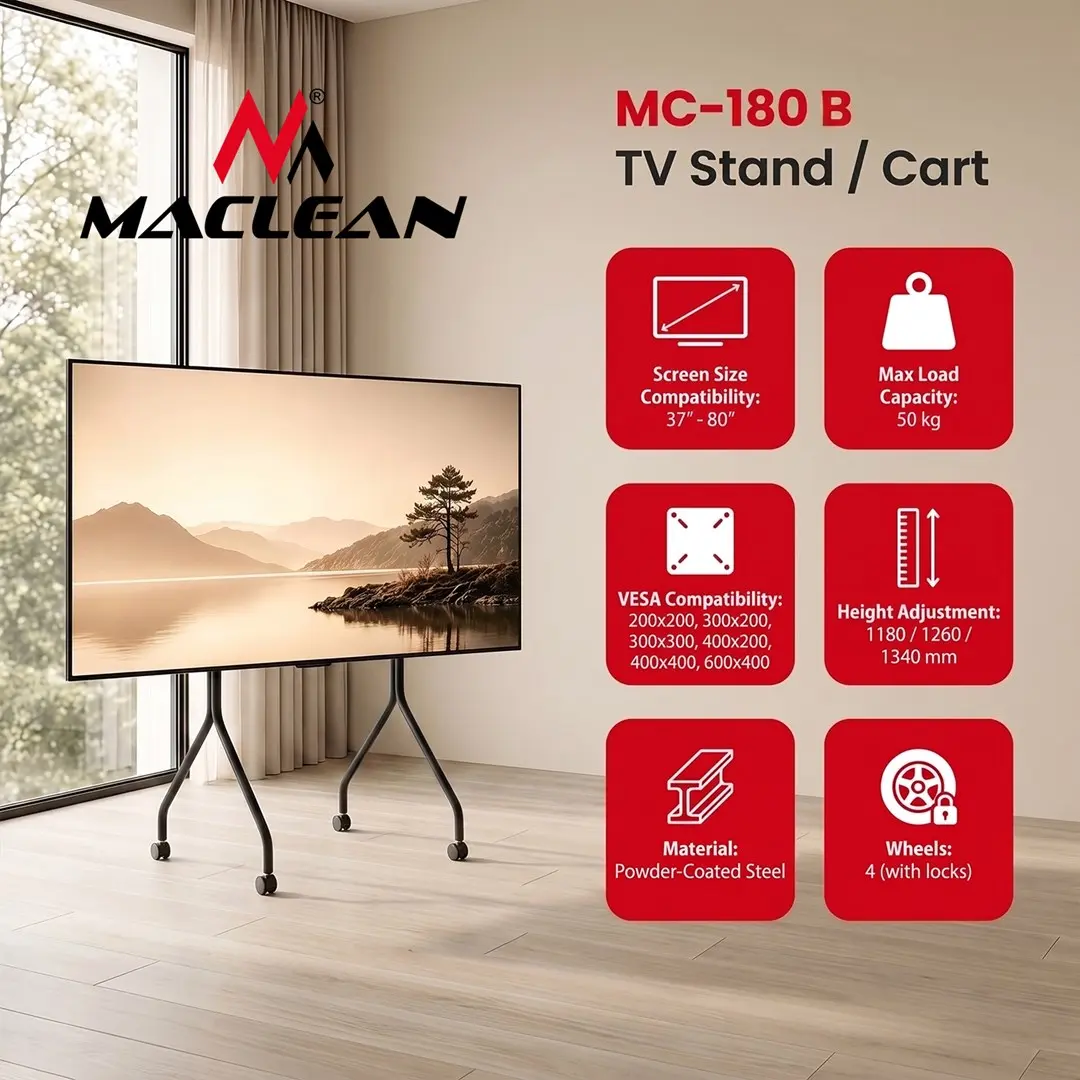 Maclean MC-180 mobilais TV statīvs 37-80