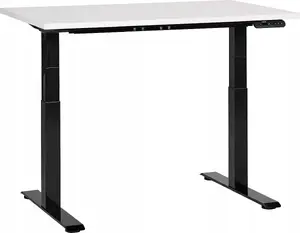 Biurko Beliani Destin III Biało-Czarne 120 cm x 72 cm