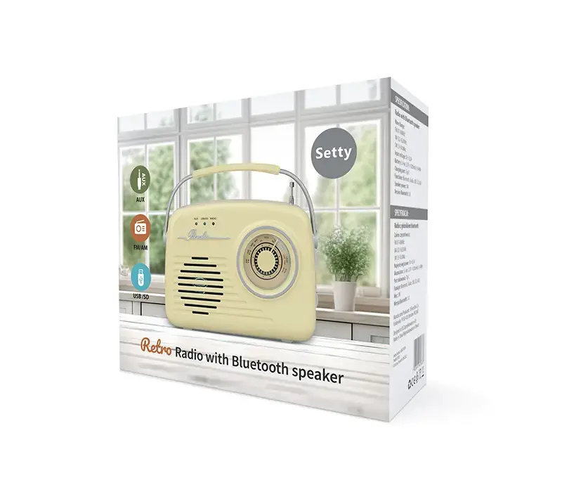 Портативная колонка Setty Retro P350 с FM-радио Photo 2