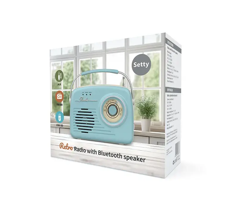 Bluetooth-колонка Setty Retro P350 с FM-радио Photo 2