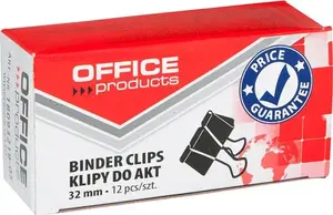 Klipy do dokumentów OFFICE PRODUCTS, 32mm, 12szt., czarne - 5901503652749