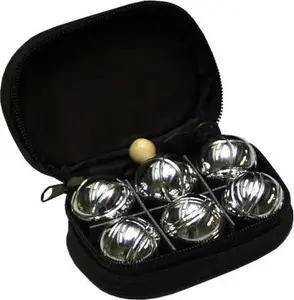 CorbySport Petanque Set with 6 Metal Boules and Carrying Case