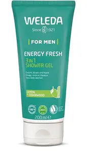 Weleda Energy Fresh 200 ml Dušas želeja Vīrieši Ķermenis, seja un mati Ciedrs