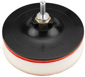 GRAPHITE 58T464 Backing Pad with Velcro and Sponge, 125 mm, 8 mm Shank