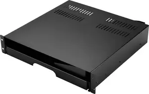 Renkforce RF-7112620 19 Zoll Netzwerkschrank-Schublade 2 HE Ausziehbar Geeignet für Schranktiefe: ab 500 mm Schwarz (RF-7112620)