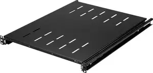 Renkforce RF-7112942 19 Zoll Netzwerkschrank-Geräteboden 1 HE Ausziehbar Geeignet für Schranktiefe: ab 500 mm Black (RF-7112942)