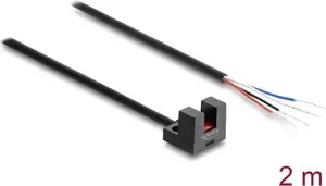 Delock 91867 L-Type Slot Sensor 5 mm with 4 Open Cable Ends PNP Light/Dark Switching 2 m