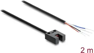 Delock U-Type Slot Photoelectric Sensor 5 mm, NPN, Light/Dark Switching, 2 m Cable