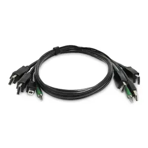 StarTech 1.8m Dual-DisplayPort KVM kabelis ar USB A uz B un 3.5mm audio