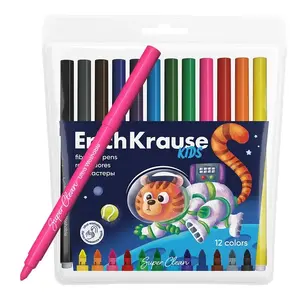Flomāsteri Erichkrause Kids Animals, vienpusējs, 12 gab.