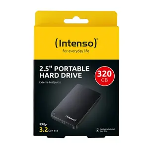 Портативный жесткий диск Intenso MemoryCase 320 ГБ 2.5 дюйма USB 3.2 Gen 1 5400 об/мин черный сертифицированный восстановленный