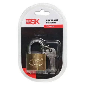 Навесной замок BESK 32 мм с 3 ключами, 25AR029-3