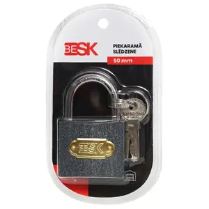 Навесной замок BESK 25AR031-2, 50 мм, с 3 ключами