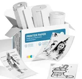 Termo Papīrs Uprint PM290 3x White Self-Adhesive Paper Rolls