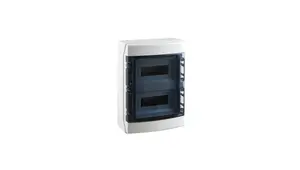Elettrocanali ECOLOGY CDN24PT/RR Modular Distribution Board 2x12 Modules IP65 ABS 1500V DC with PE+N Terminals