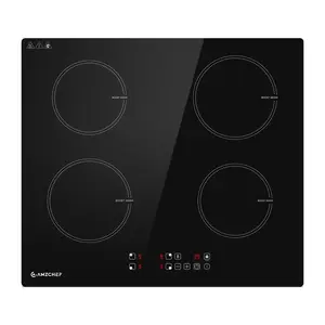 AMZCHEF CE-T-74IB4xyzf-CS 4-zonu indukcijas plīts virsma