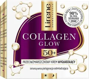 Разглаживающий антивозрастной крем Lirene Collagen Glow 50+ 50 мл