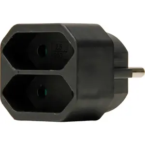 Brennenstuhl 174105004 Type F to Type F Power Plug Adapter, Straight