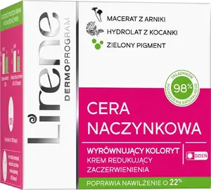 Дневной крем Lirene Cera Naczynkowa для выравнивания тона и уменьшения покраснений, 50 мл