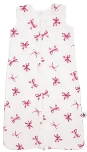 SwaddleMe Muslin Summer Sleeping Bag for Babies up to 12 Months, Pink Bows