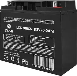 CSSB gēla akumulators 12V 20Ah LX12200CS