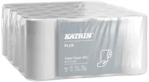 Katrin Plus Easy Flush Toilet Paper, 2-Ply, 400 Sheets, 40 Rolls