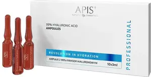 APIS Professional Rewolucja W Nawilżeniu 4D Hyaluronic Acid Ampoules 99% 10x3ml