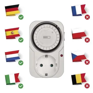 EMOS TS-MD31 mehāniskais taimera rozetes slēdzis ar Schuko spraudni