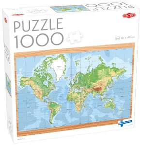 Tactic World Map 1000 pcs Составная картинка-головоломка 1000 шт Карты
