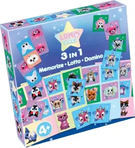 Набор игр Tactic Lumo Stars 3 в 1: Мемо, Лото и Домино