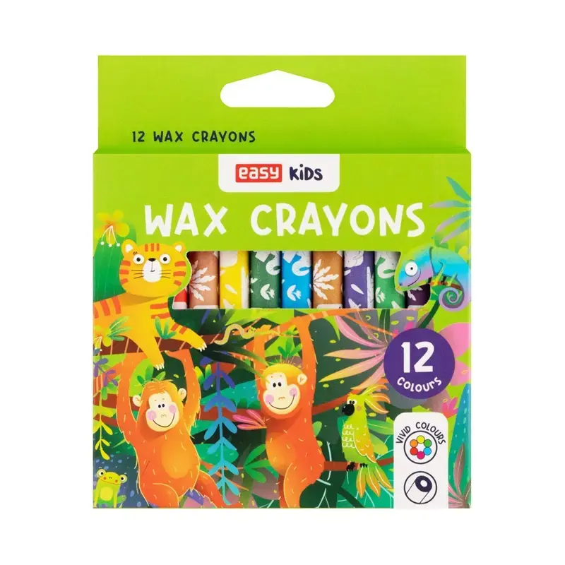 Easy Wax Crayons 12 Colors Photo 3