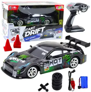 LeanToys Samochód Wyścigowy Auto Do Driftu RC Czarno Zielone 30km/h 1:16 LEAN Toys