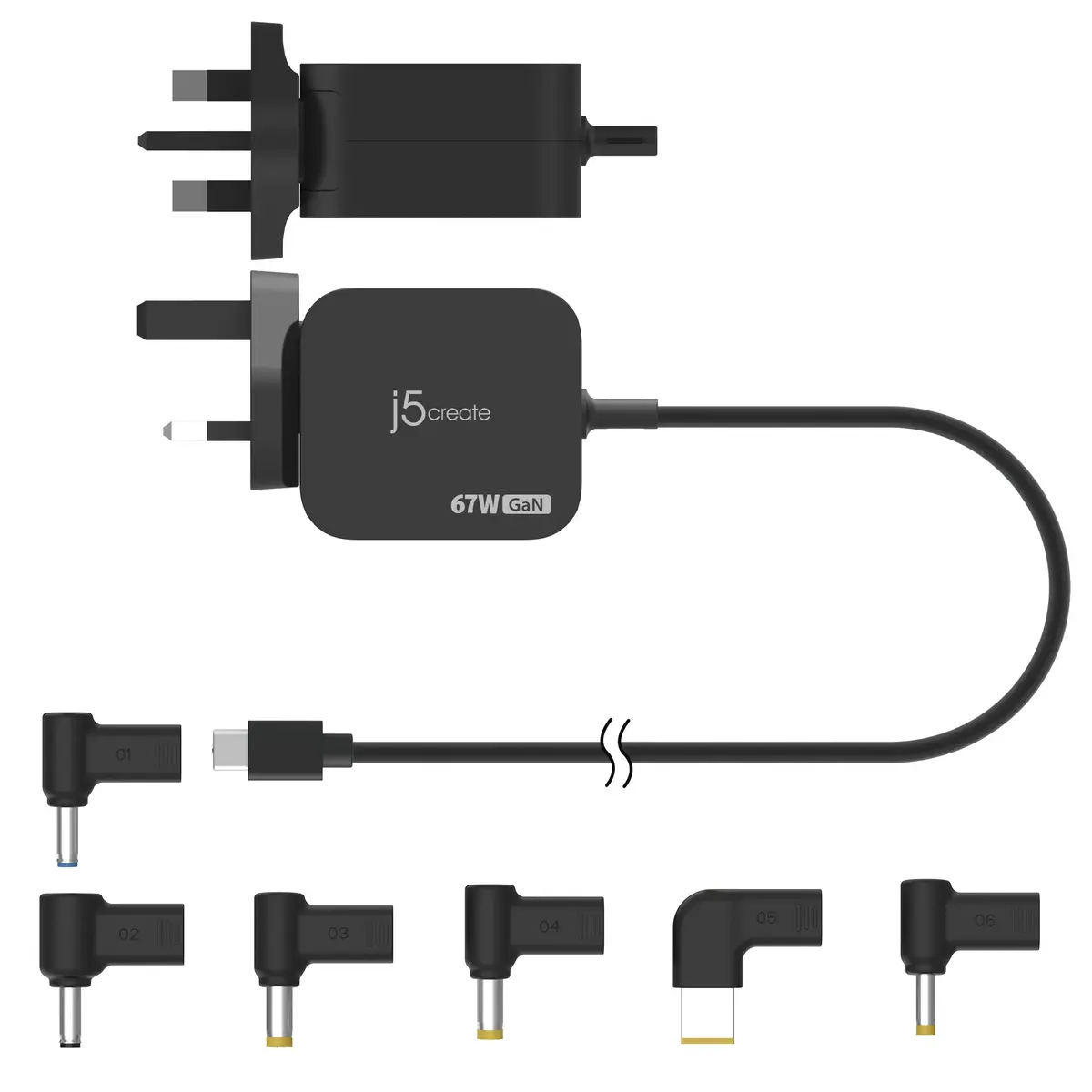 j5create JUP1565DC 67W GaN USB-C Power Adapter Photo 3