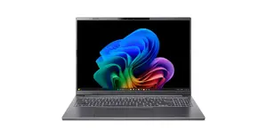 Ноутбук Acer Aspire 16 AI, 16-дюймовый WUXGA дисплей, процессор AMD, 16 ГБ ОЗУ, 512 ГБ SSD, Windows 11 Home, серый