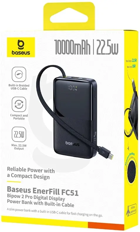 Baseus EnerFill Bipow2 10000mAh 22.5W Power Bank Photo 7
