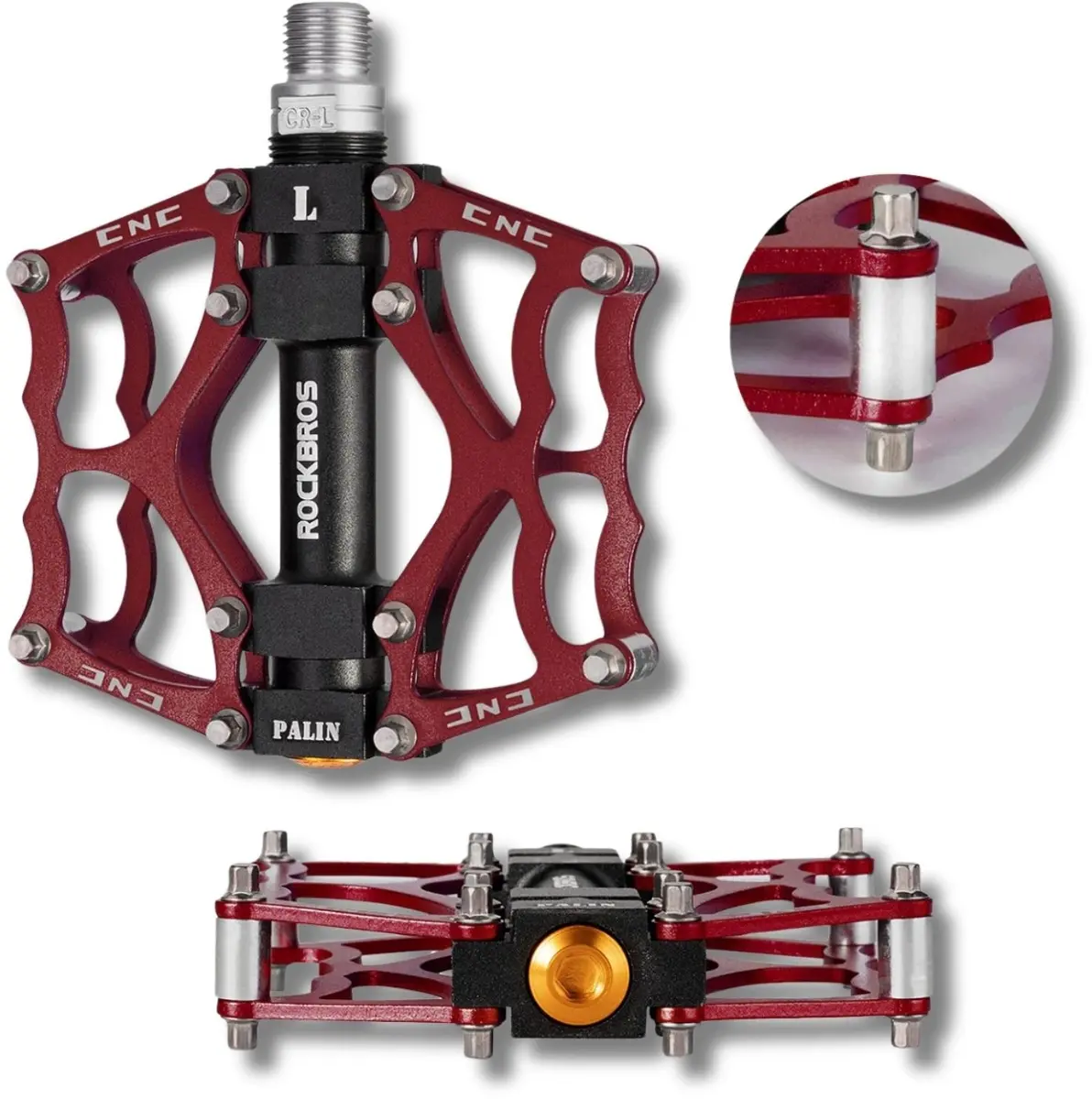Rockbros JT201012LR alumīnija platformas velosipēda pedāļi