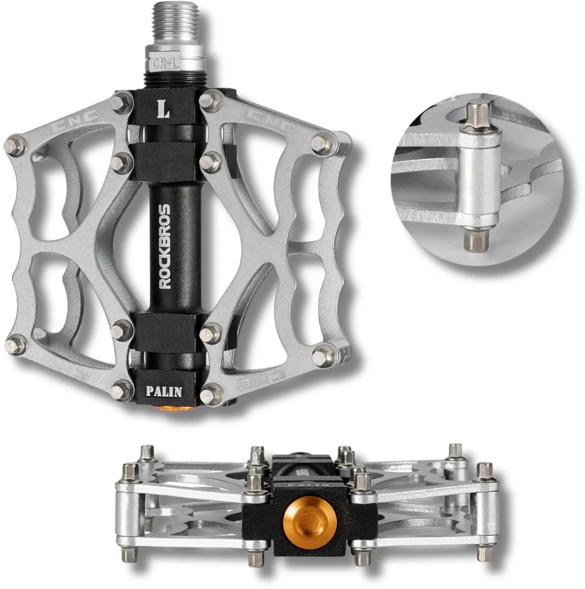 Rockbros JT201012LS alumīnija platformas velosipēda pedāļi