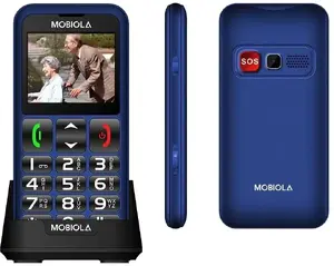 Mobiola MB700 2G Mobile Phone for Seniors with Desktop Charging Cradle Blue
