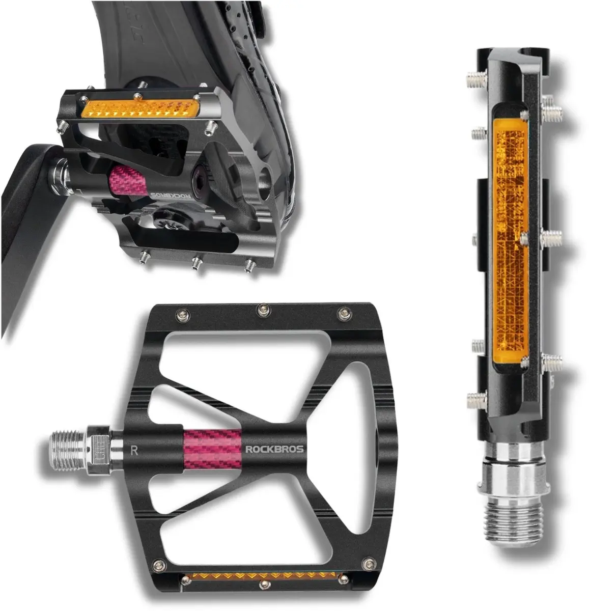 Rockbros K307PT alumīnija platformas velosipēda pedāļi