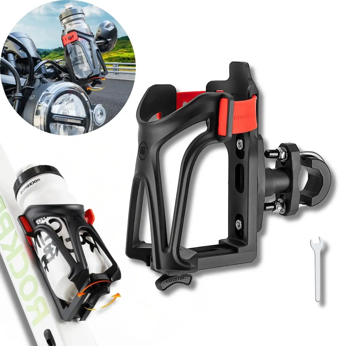 Rockbros 31210029 pudeles turētājs motociklam -