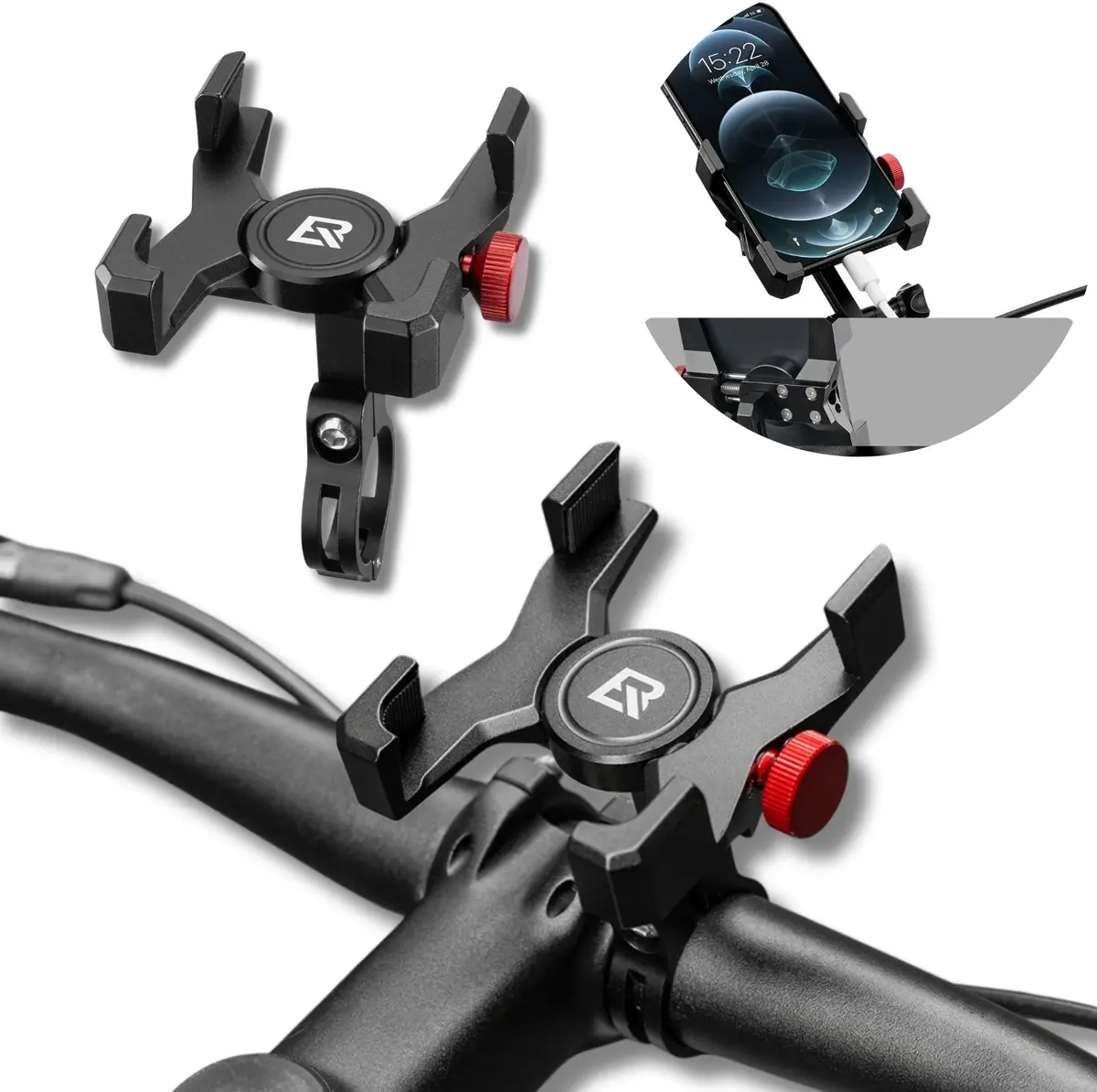 Rockbros 25210039001 velosipēda tālruņa turētājs ar