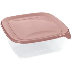 Квадратный контейнер для продуктов Fresh&Go объемом 1,7 л, розовый