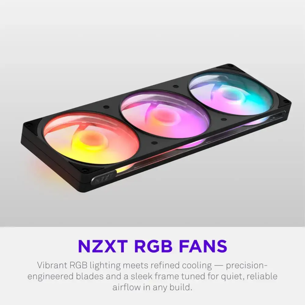NZXT F360 RGB 360mm ventilatoru bloks Photo 3