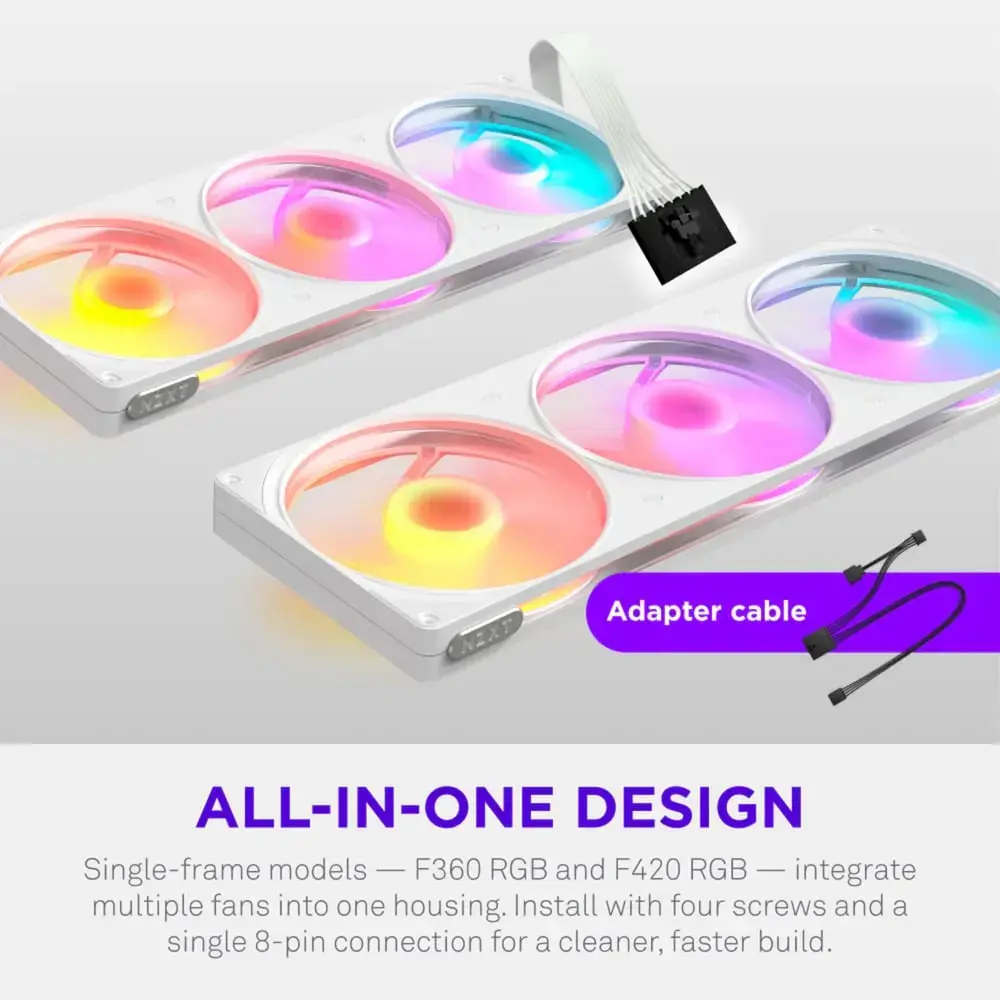 NZXT F360 RGB 360mm integrēts ventilatoru bloks Photo 5