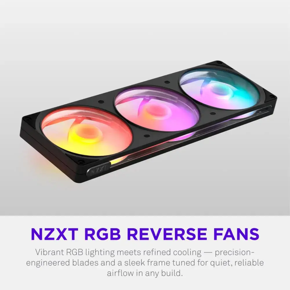 NZXT F360 RGB Reverse 360 mm ventilators Photo 3