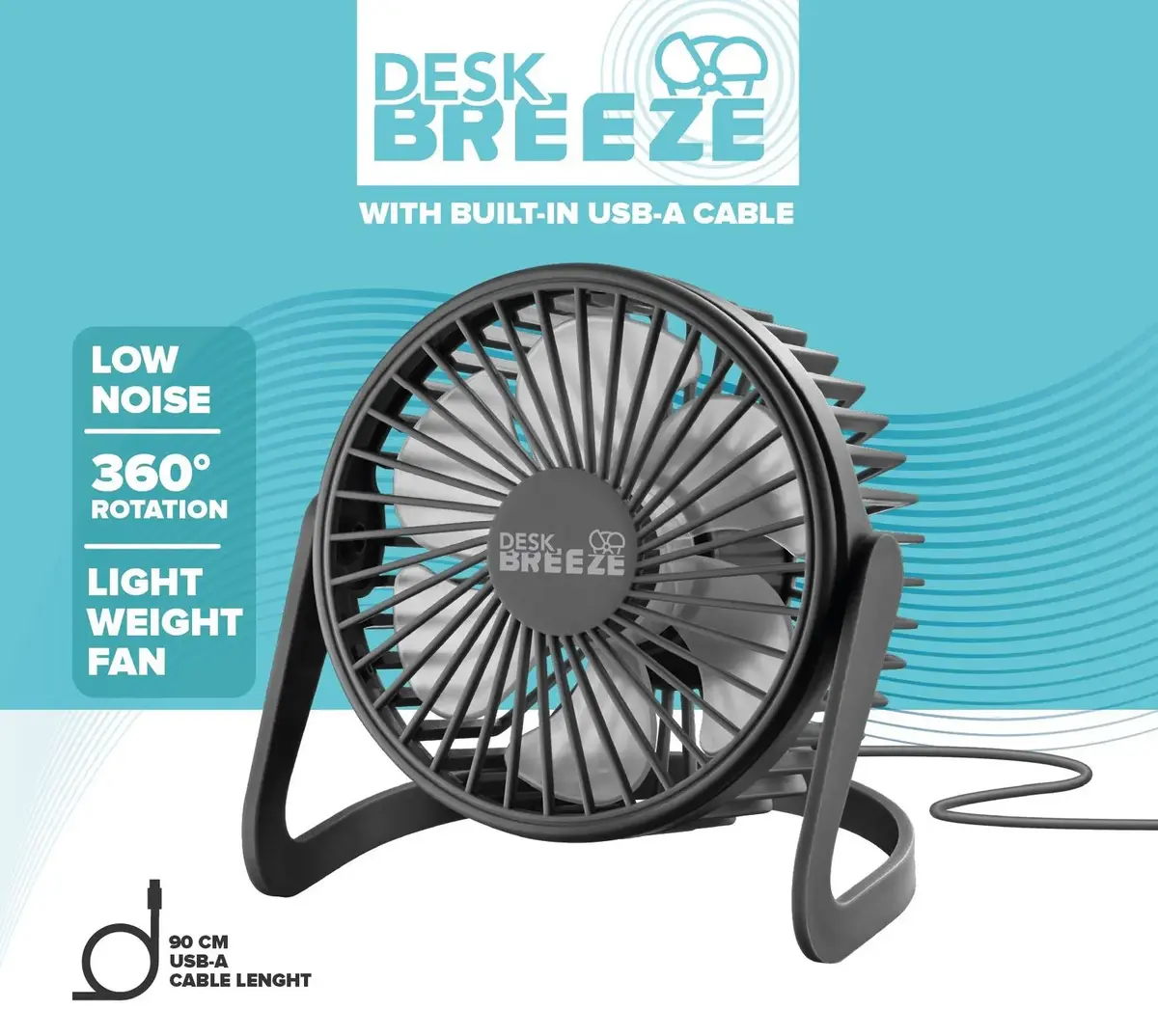 Cellularline Deskbreezy USB Table Fan Photo 2
