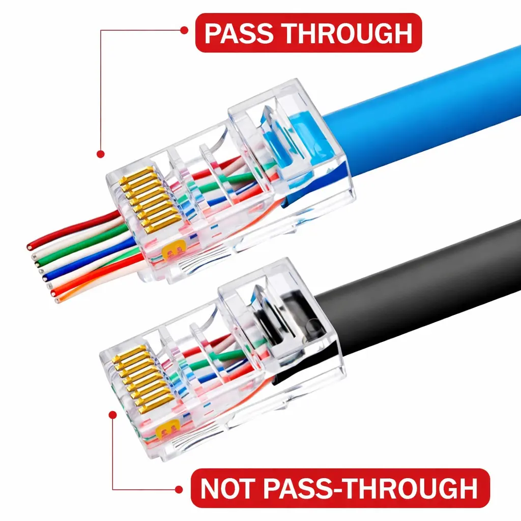 Equip Cat.6 RJ45 Pass Through Plug 100pcs Photo 2