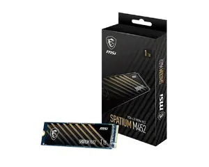 MSI SPATIUM M452 1000 GB M.2 NVMe SSD, PCI Express 4.0, 3600 MB/s Read, 3100 MB/s Write