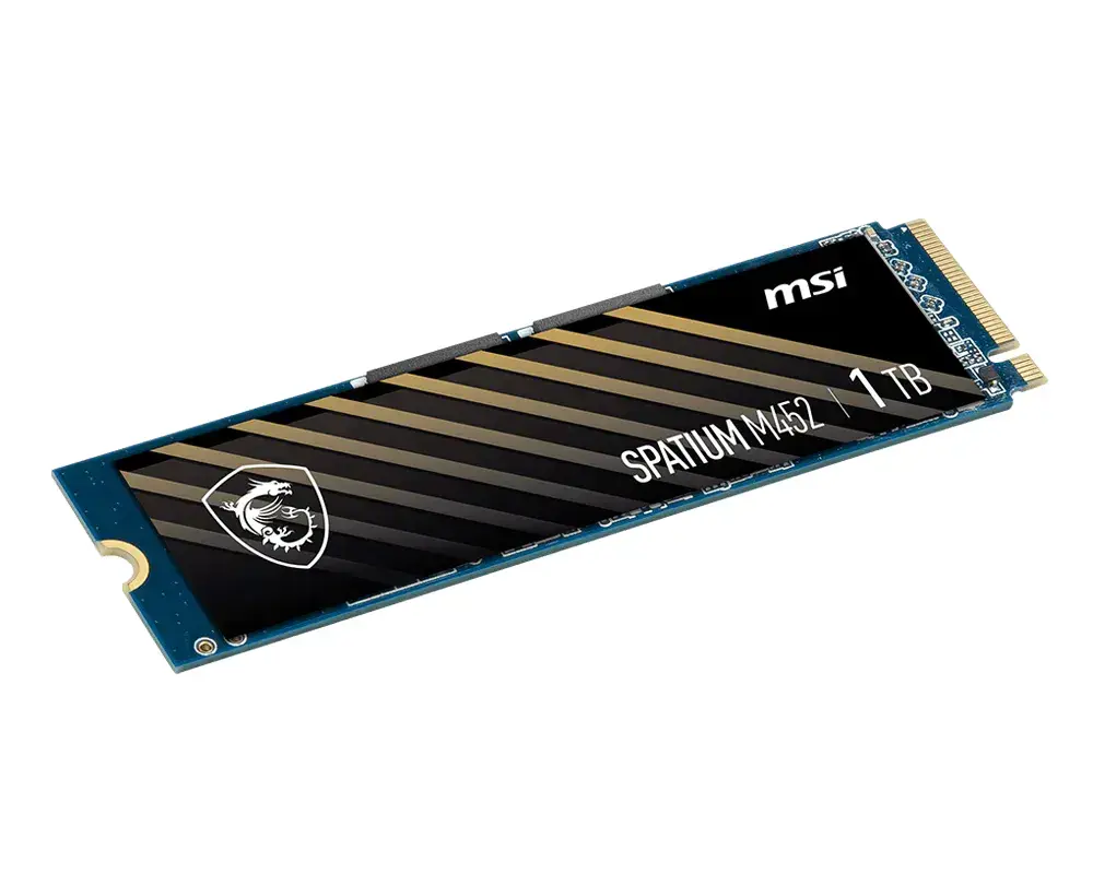 MSI SPATIUM M452 PCIE 4.0 NVME M.2 1TB internal solid state drive SPATIUM M452 PCIE 4.0 NVME M.2 1TB Photo 3